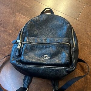 Coach backpack, leather.